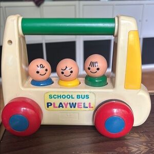 School Bus Toy with Colorful Figures